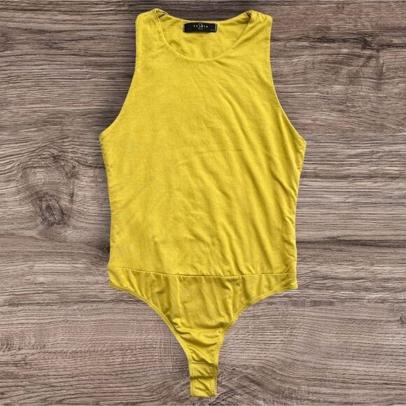 21 Saints Dark Mustard Yellow Tank Top Bodysuit Size Medium - Picture 1 of 5